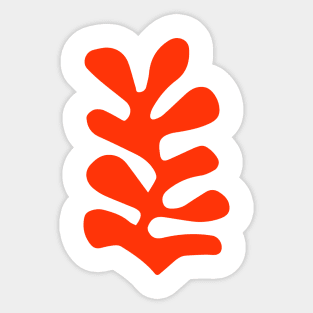 abstract orange leaf by Henri Matisse Sticker